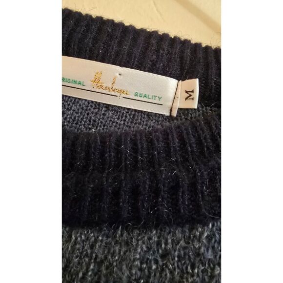 Hankyu Japan VTG Lambswool Men's M Sweater Pullover w Crest/Embroidery - Picture 4 of 5